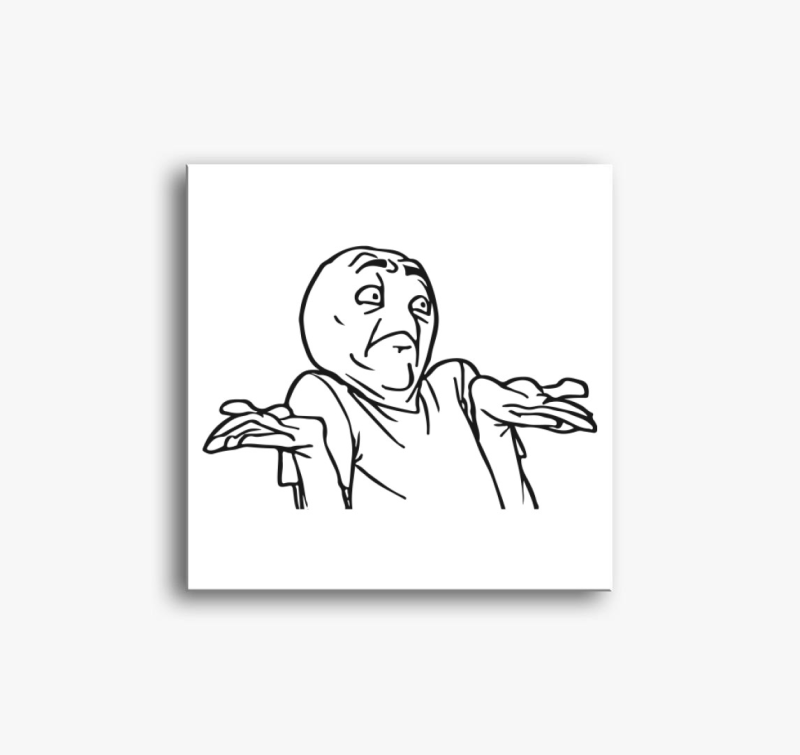 Meme face vászonkép