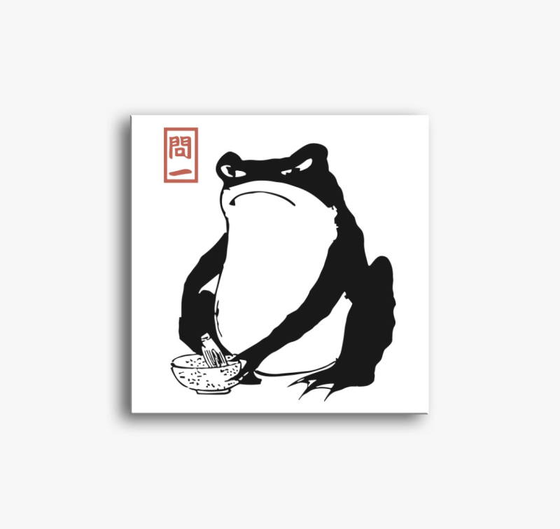 Unimpressed frog vászonkép