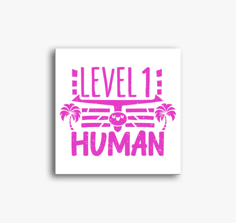 Level 1 Human pink vászonkép