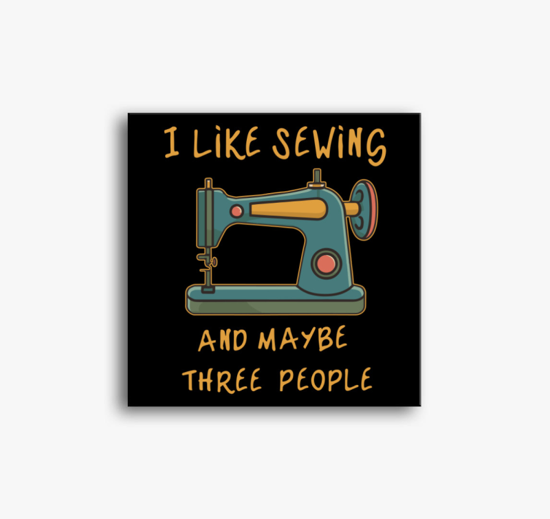 Sewing and 3 people vászonkép