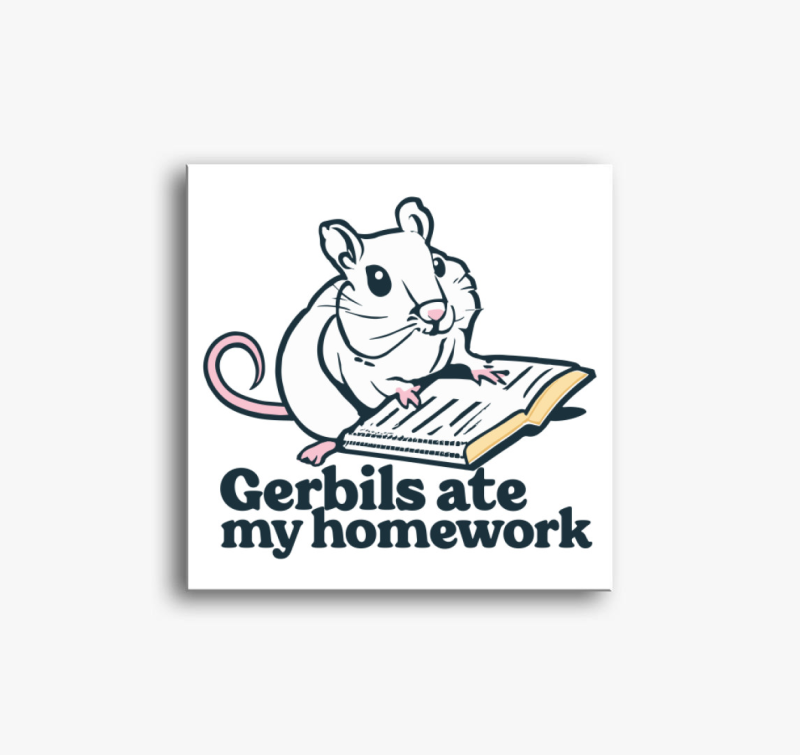 Gerbils homework vászonkép