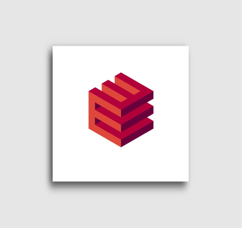 E cube kocka design vászonkép