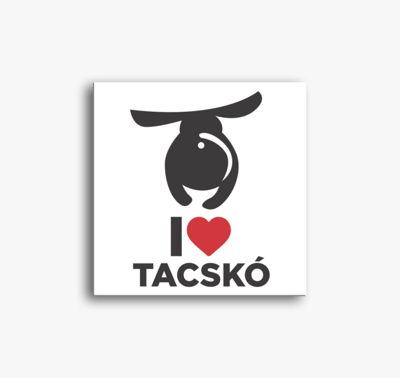 I love Tacskó design divat vászonkép