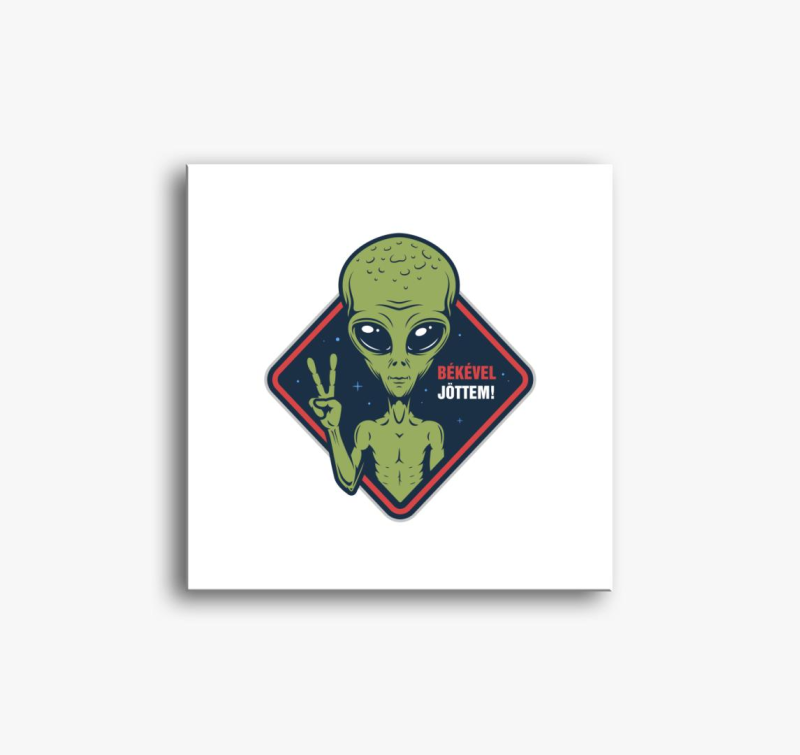 Ufo Alien békével jöttem divat vászonkép