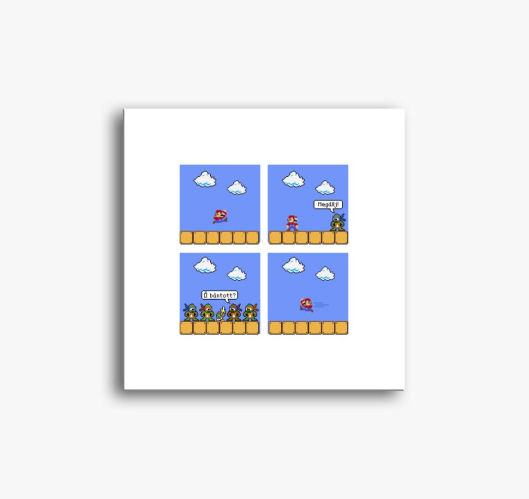 Marió vs Teknőcök vicces vászo...