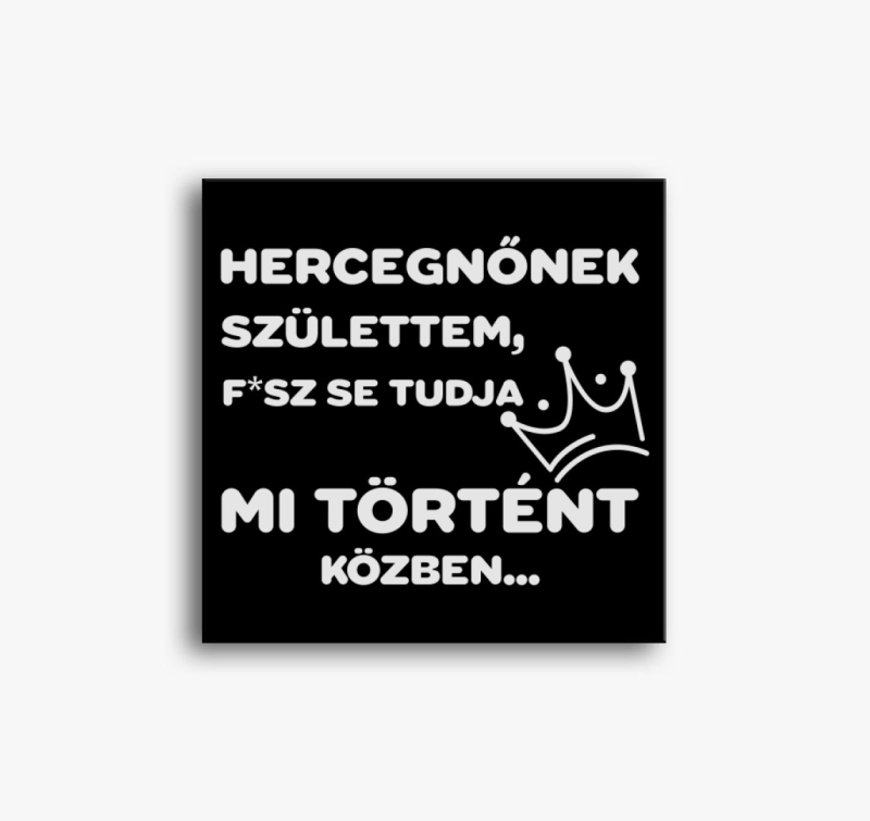 Hercegnőnek születtem nem tudom mi történt közben vászonkép