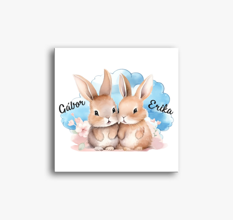 Összebújós szerelmes Nyuszik vászonkép