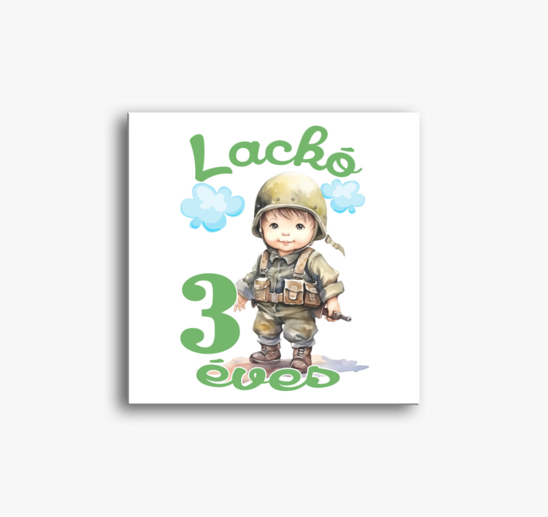 Katona kisfiú szülinapi vászonkép