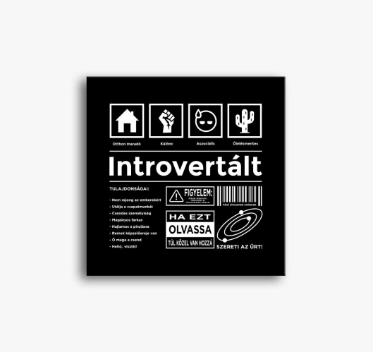 Introvertált vicces vászonkép...