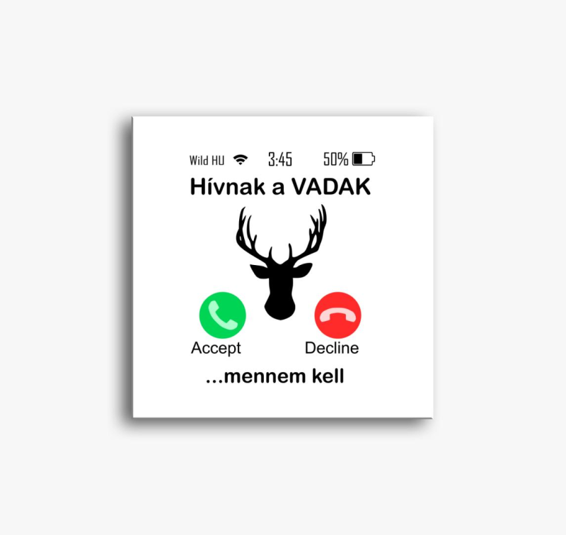 Hívnak a vadak szarvas vászonkép