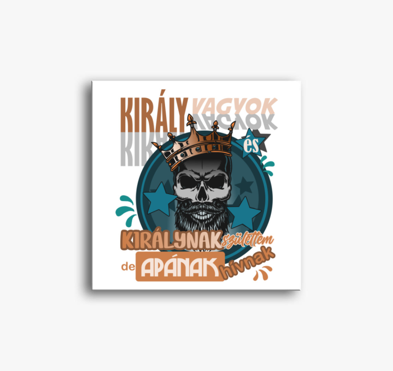 Király Apa mintás vászonkép