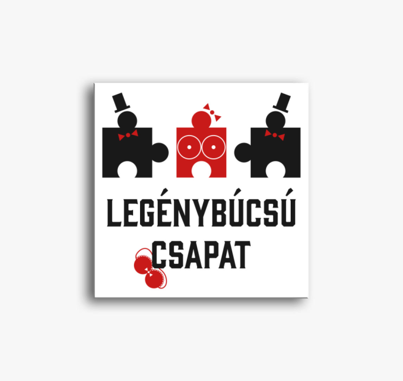 Legénybúcsú csapat legénybúcsúra puzzle vászonkép