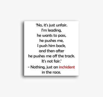 Unfair inchident vás