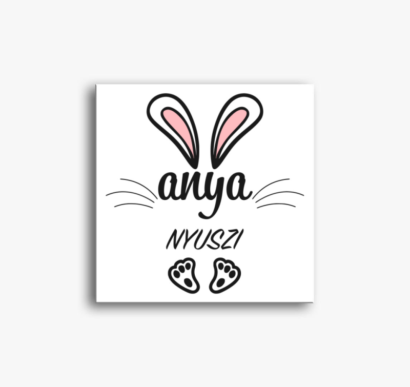 Nyuszicsalád anya nyuszi vászonkép