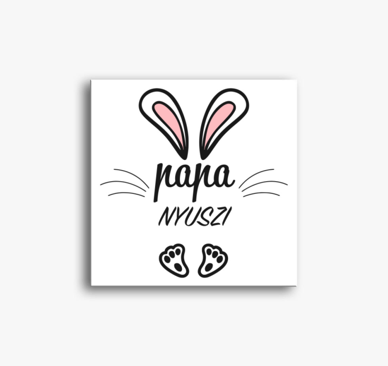 Nyuszicsalád papa nyuszi vászonkép