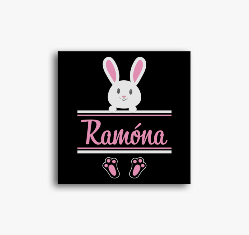 Húsvéti nyuszis (választható névvel!) vászonkép