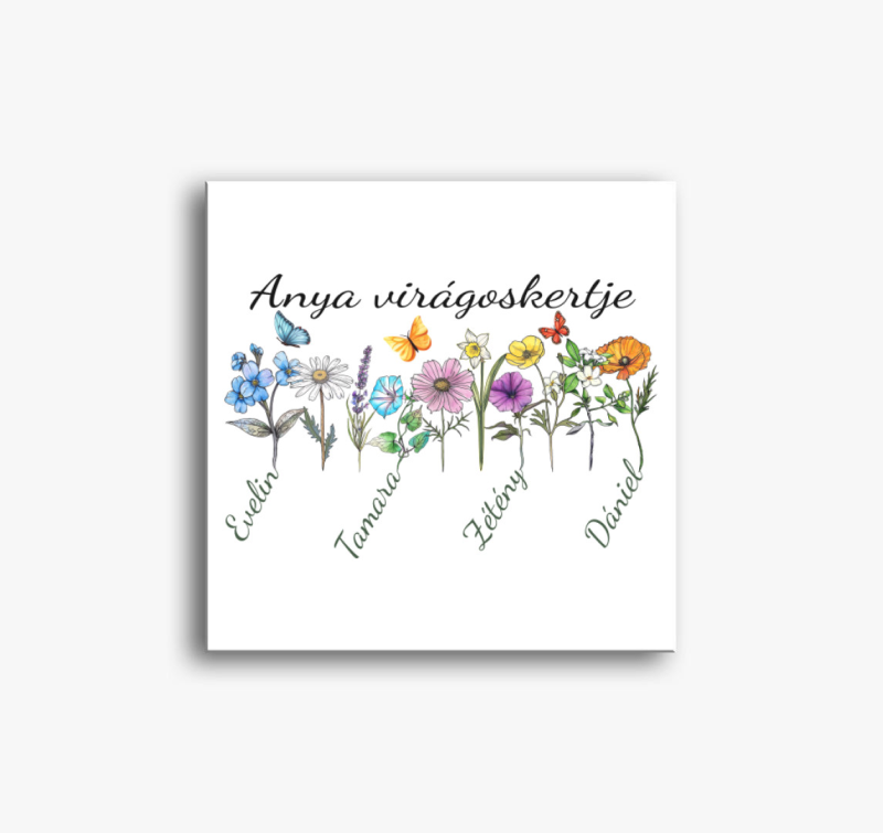 Anya virágoskertje vászonkép