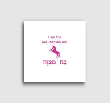 Bat Mitzvah girl unikornisos vászonkép