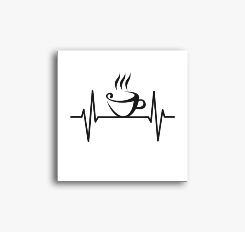 Kávé ekg vászonkép