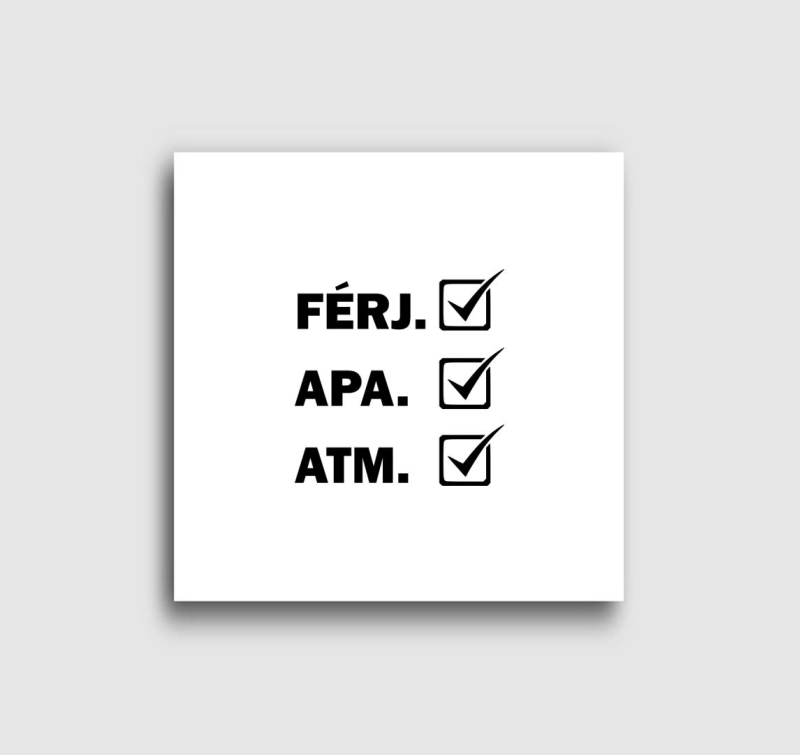 Apa Férj ATM vászonkép