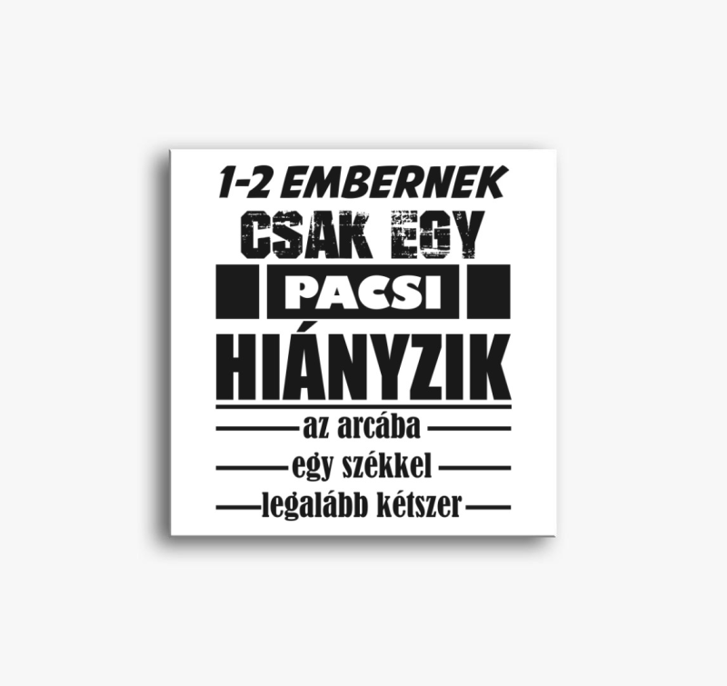 Pacsi az arcba vászonkép