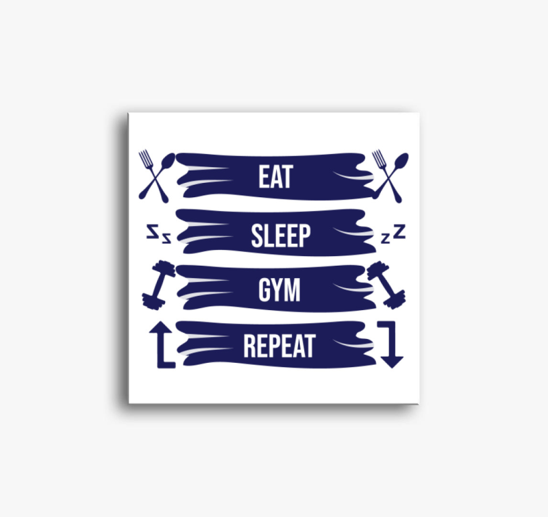 Eat sleep gym repeat vászonkép