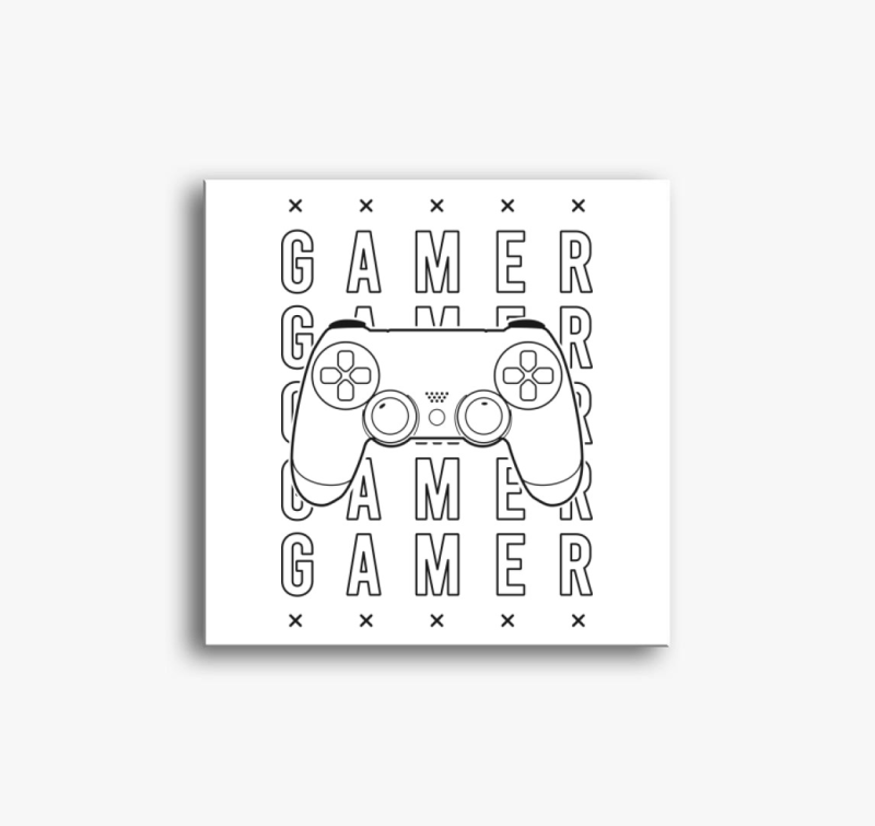 Gamer feliratos vászonkép
