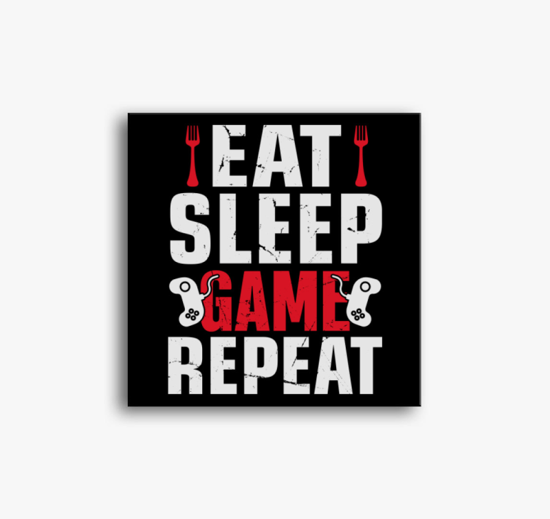 Eat sleep game repeat gamereknek vászonkép