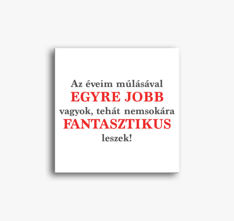 Az éveim múlásával egyre jobb vagyok vászonkép