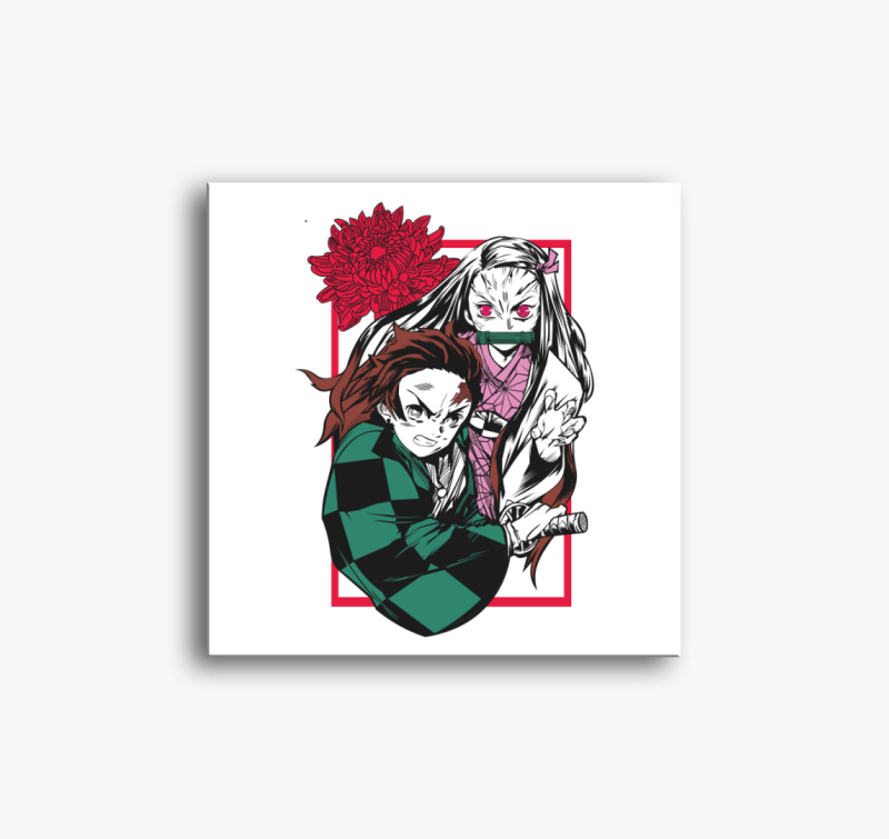 Demon slayer tesók vászonkép