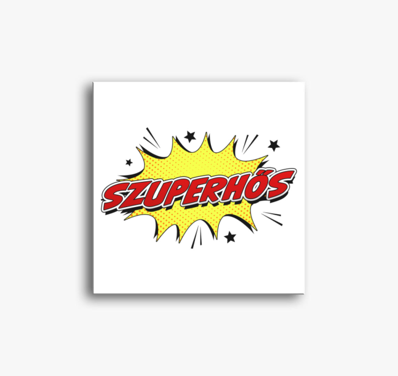 Szuperhős felirat vászonkép