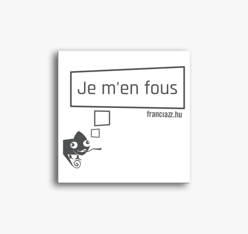Nem érdekel! szürke feliratú vászonkép