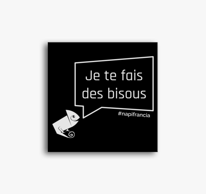 Puszillak! fehér feliratú vászonkép