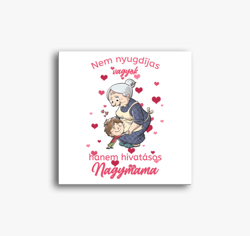 Nyugdíjas nagymama vászonkép