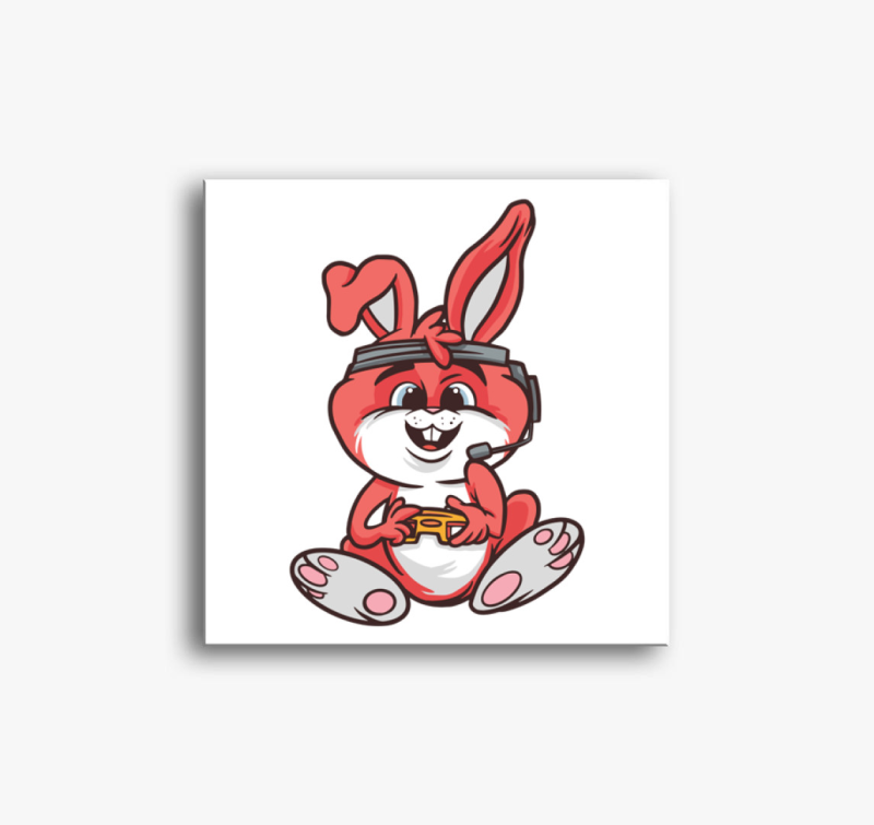 Gamer nyuszi vászonkép