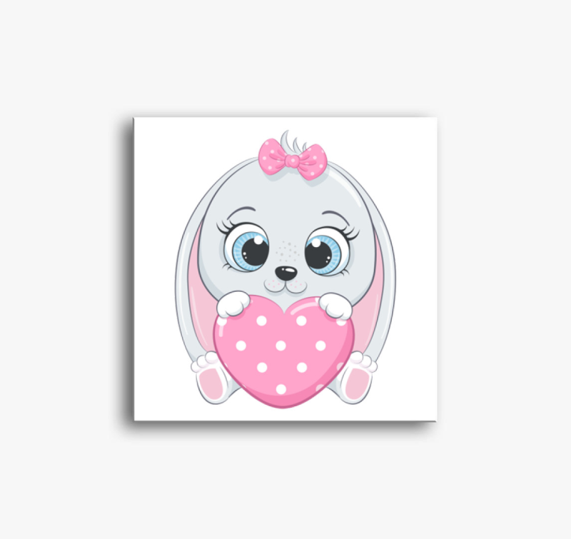 Cuki nyuszis vászonkép