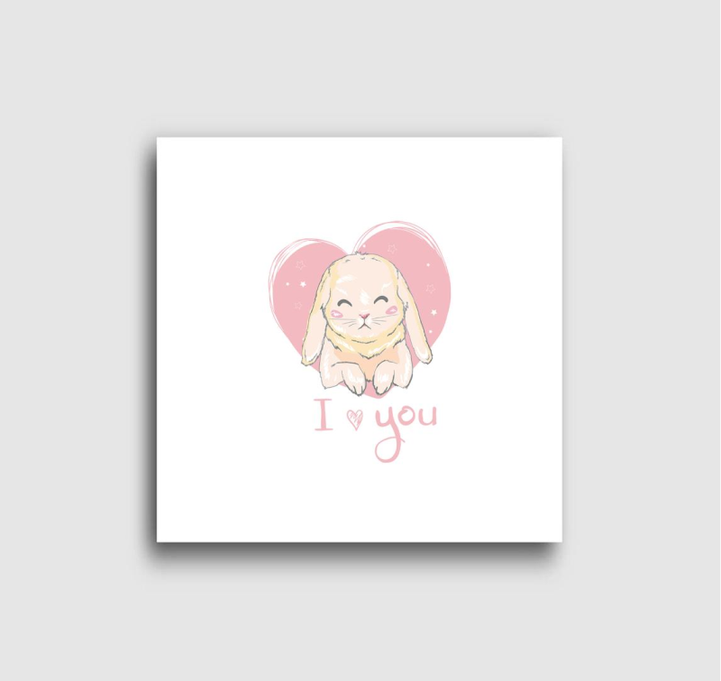I love you nyuszis vászonkép