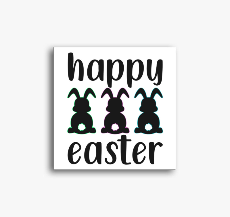 Édes fekete nyuszis vászonkép