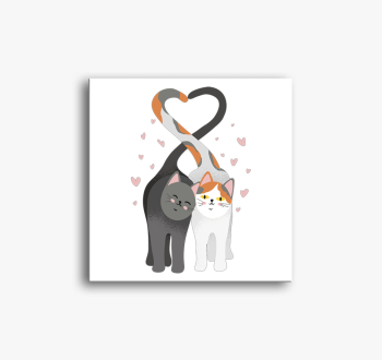 Szerelmes cicás vász