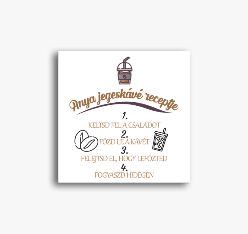 Anya Jegeskávé Receptje vászonkép