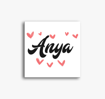 Anya szívecskés vász