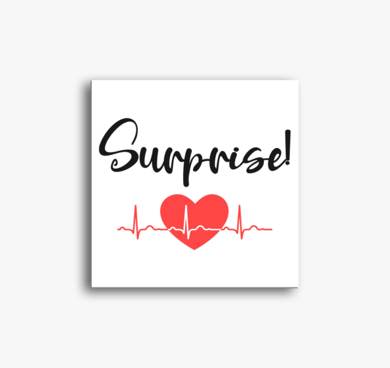 Meglepetés! - kismama vászonkép