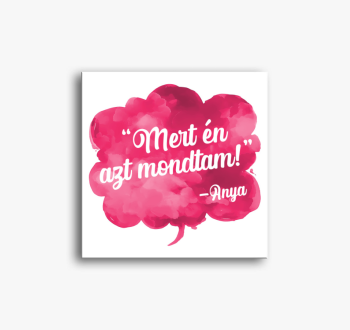 Mert én azt mondtam ...