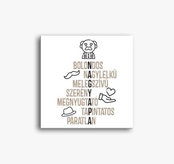 Nagyapa szókirakós vászonkép