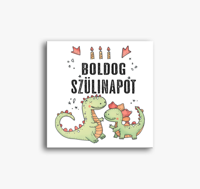 Dinós Szülinap vászonkép