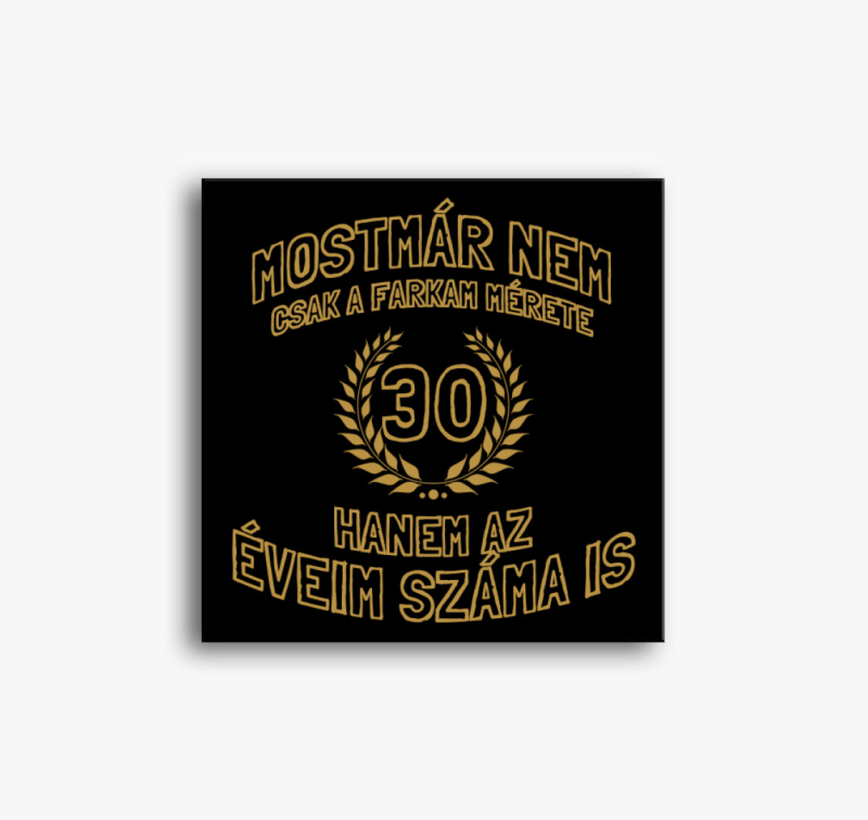 Nem csak a farkam mérete vászonkép - választható évszámmal