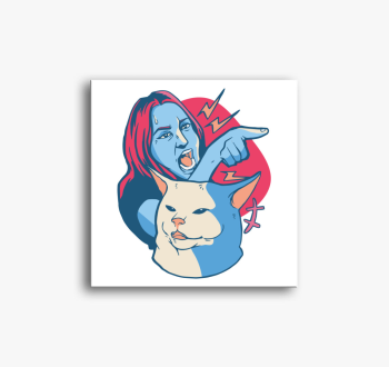 Macskával kiabáló nő...