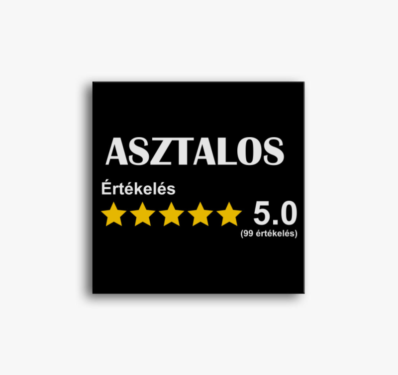 Asztalos értékelős vászonkép