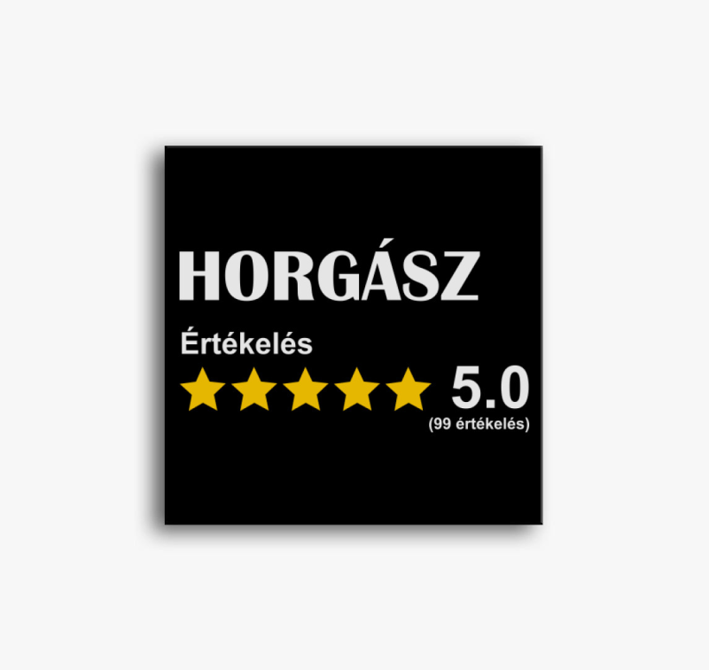 Horgász értékelős vászonkép