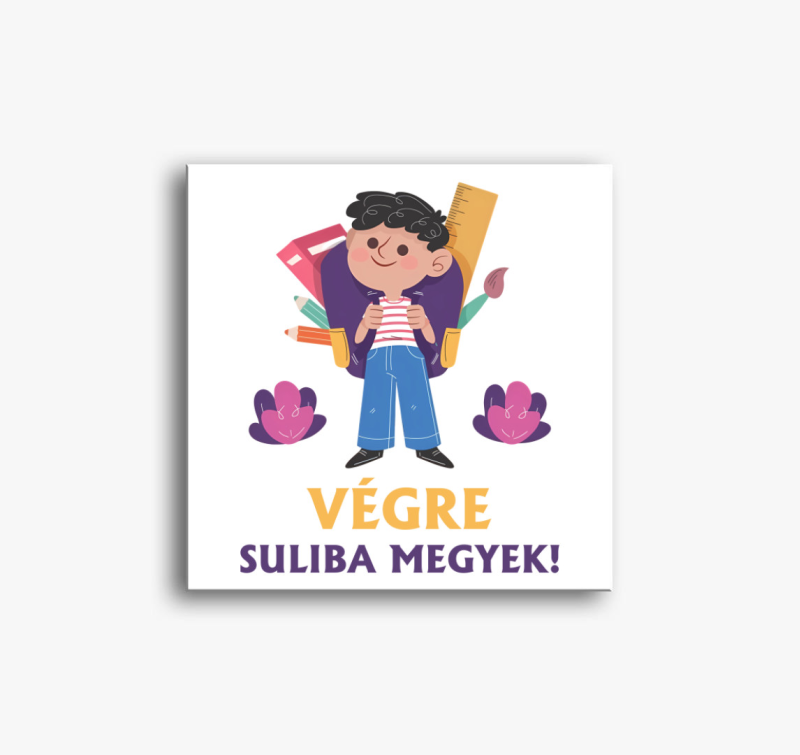 Végre suliba megyek vászonkép